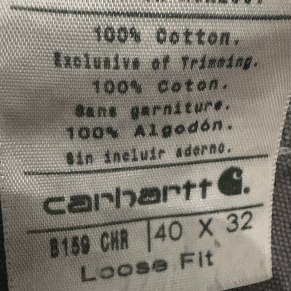 MENS CARHARTT WORK PANT GREY - Picture 2 of 5